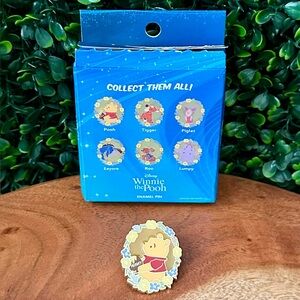 Disney Winnie the Pooh Characters Floral Portrait Blind Box Enamel Pin, Pooh